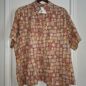 Tori Richards Cotton Lawn Geometric Patterned Men's Shirt 3XB